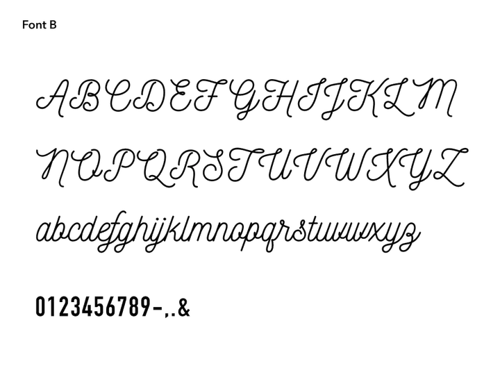書体見本B