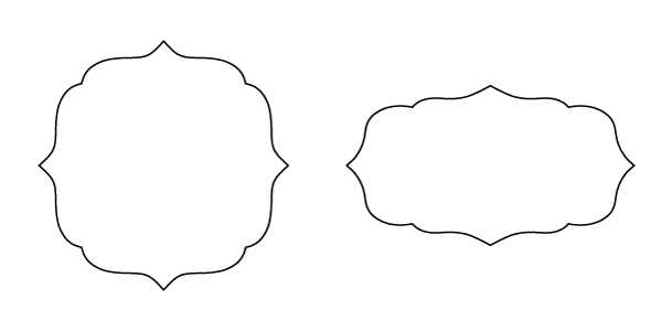 四辺の中央が尖るエンブレム風のType Aの形状