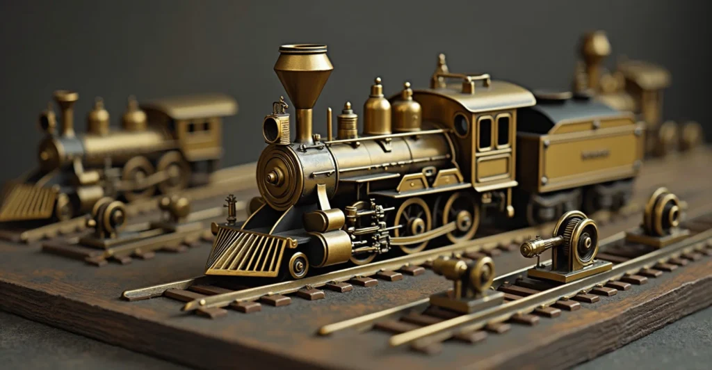 真鍮製の鉄道模型と真鍮パーツ