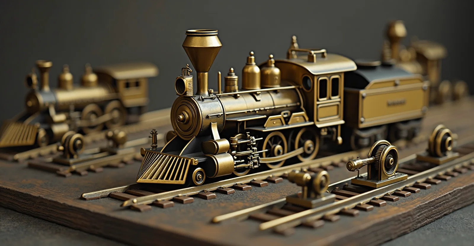 真鍮製の鉄道模型と真鍮パーツ