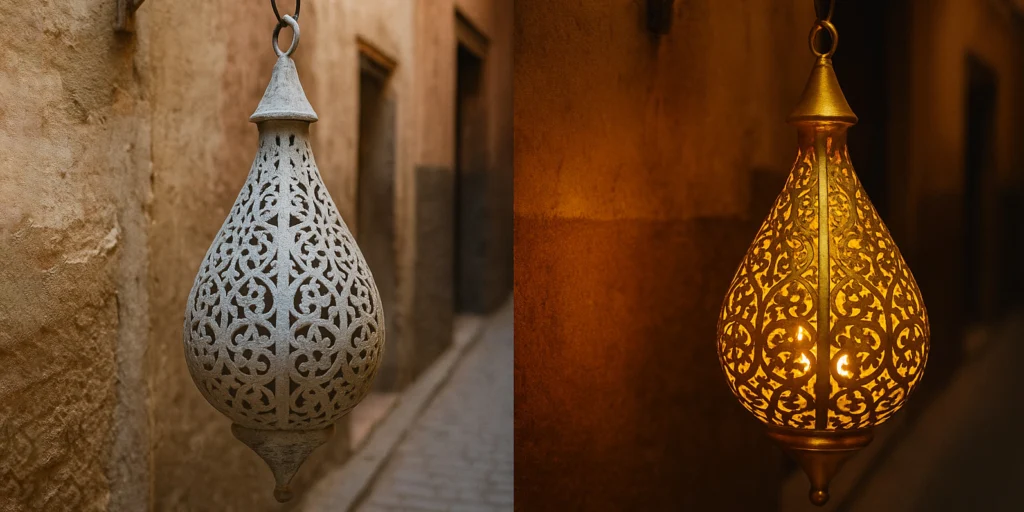 真鍮ランプが一晩で金色に戻る理由──モロッコの旧市街で見られる自然