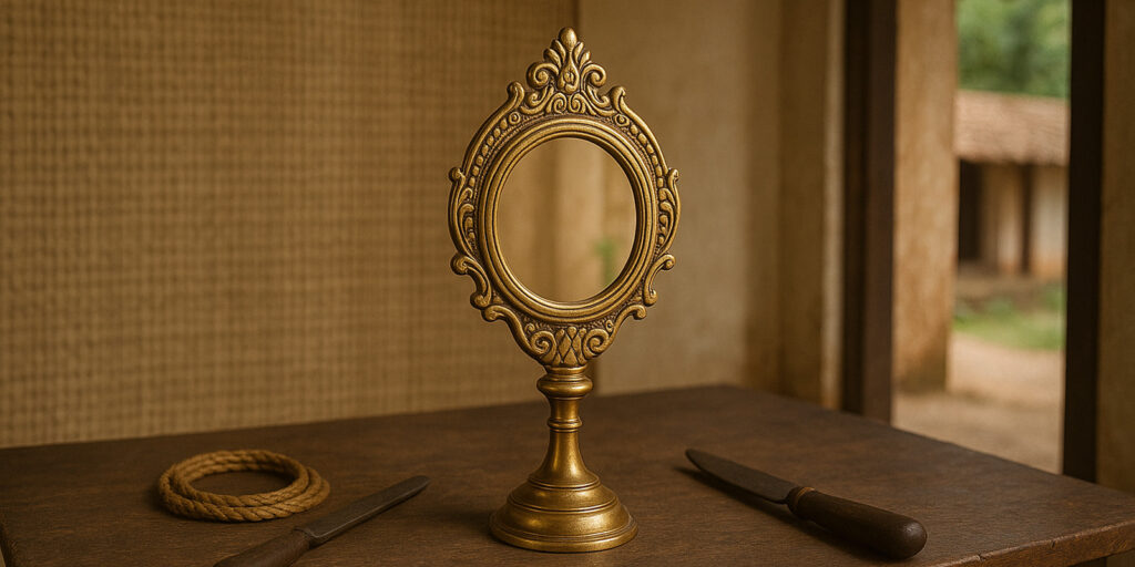 真鍮のみで作られた鏡「Aranmula Kannadi」