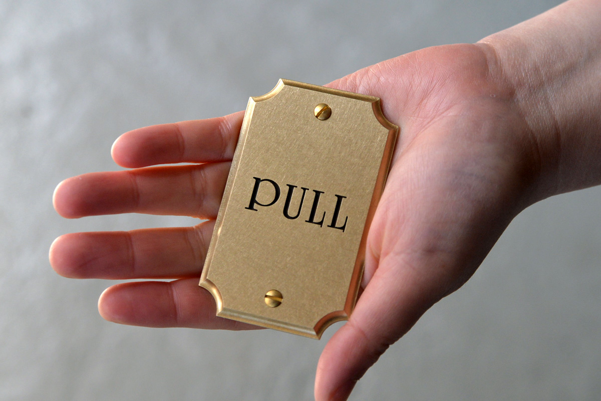 Brass Door Plate – Sign